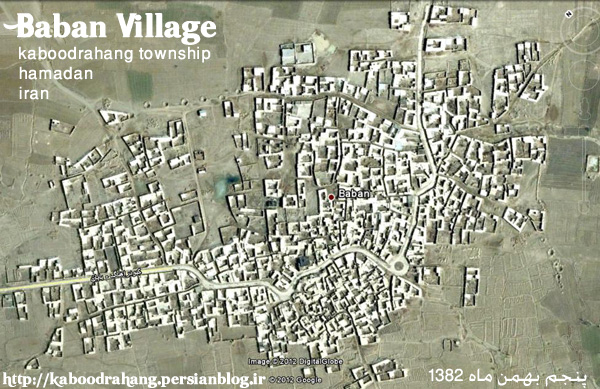 نقشه روستای بابان