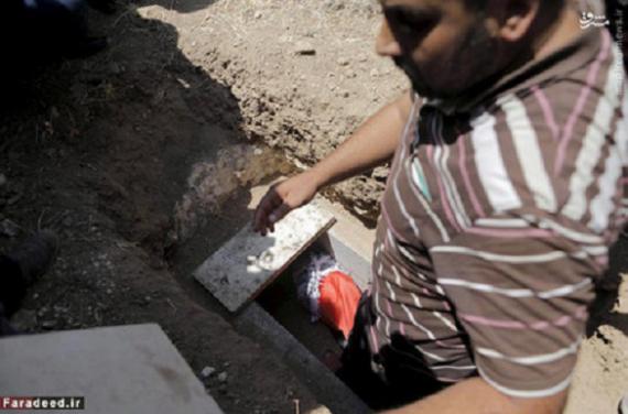عکس/ سوختن نوزاد در حمله صهیونیست‌ها 