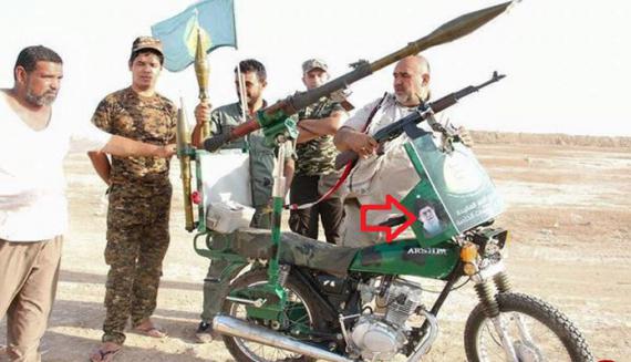 موتور مجاهد عراقی با تصویر رهبرانقلاب +عکس 
