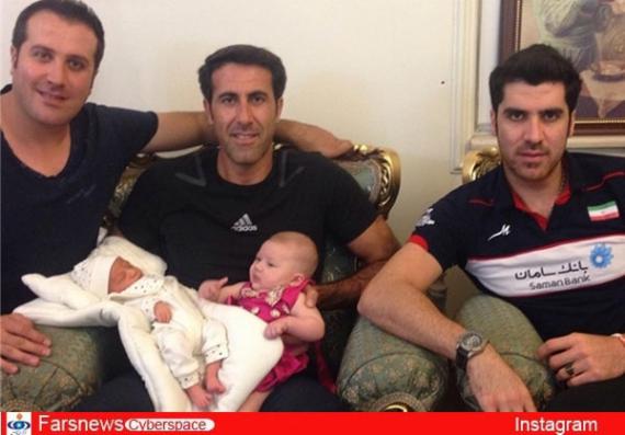 عکس/ ستاره والیبال ایران پدر شد
