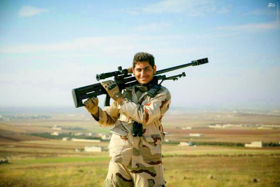 عکس/ جوان‌ترین شهید مدافع حرم در صحنه نبرد 
