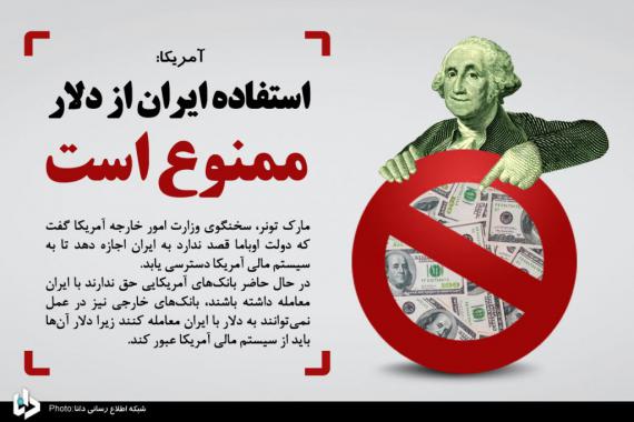 پوستر/استفاده از دلار برای ایران ممنوع است