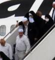 بازگشت نخستین کاروان حجاج همدانی به فرودگاه همدان 